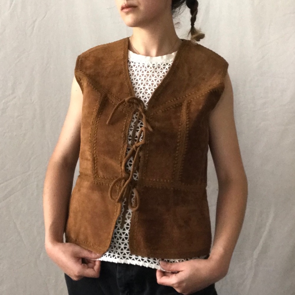 Suede Originals by Altman of Dallas Vest with Ties